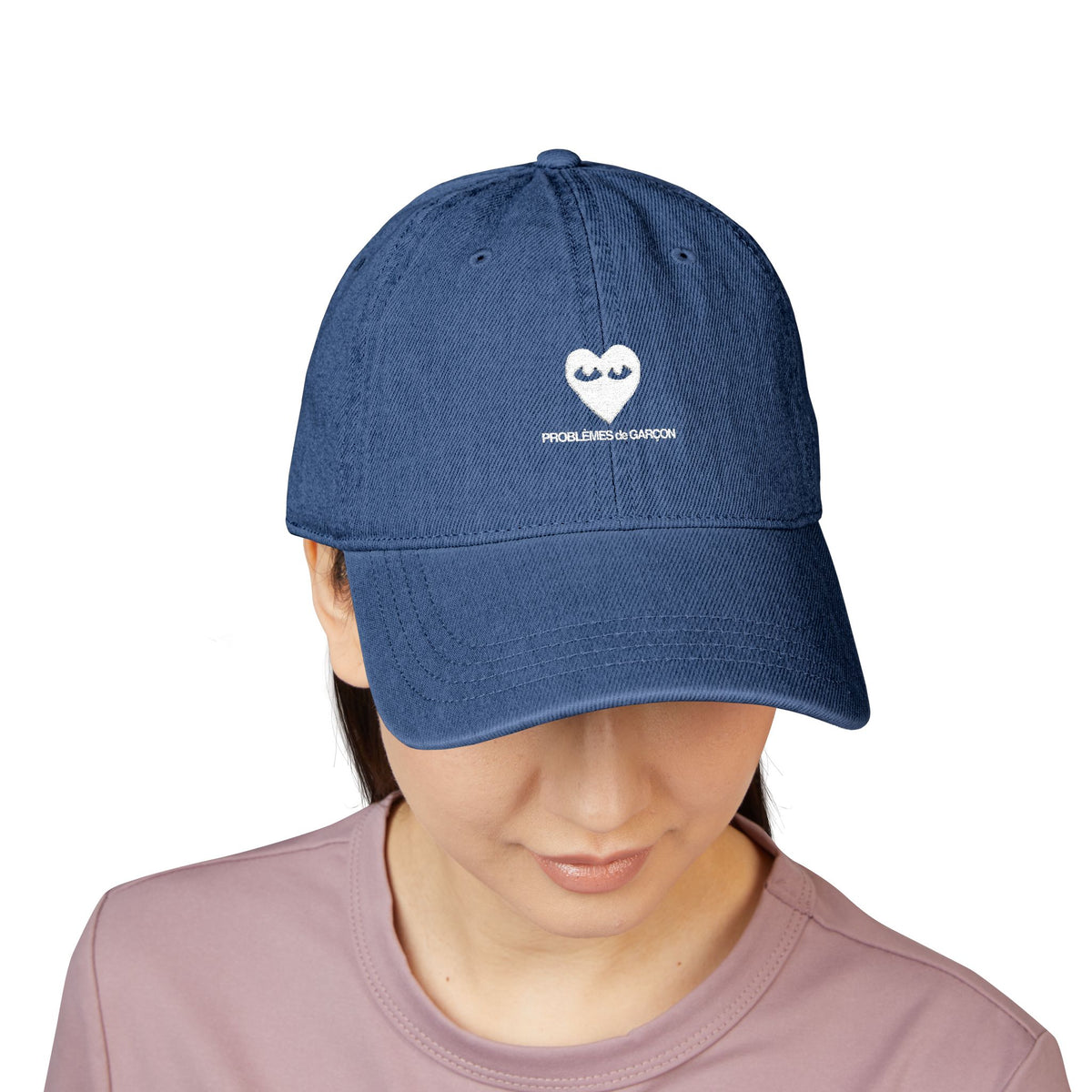 Embroidered Denim Baseball Cap