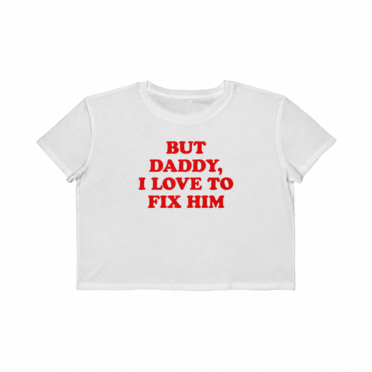 Women’s Cropped Boxy Tee – “But Daddy, I Love to Fix Him”