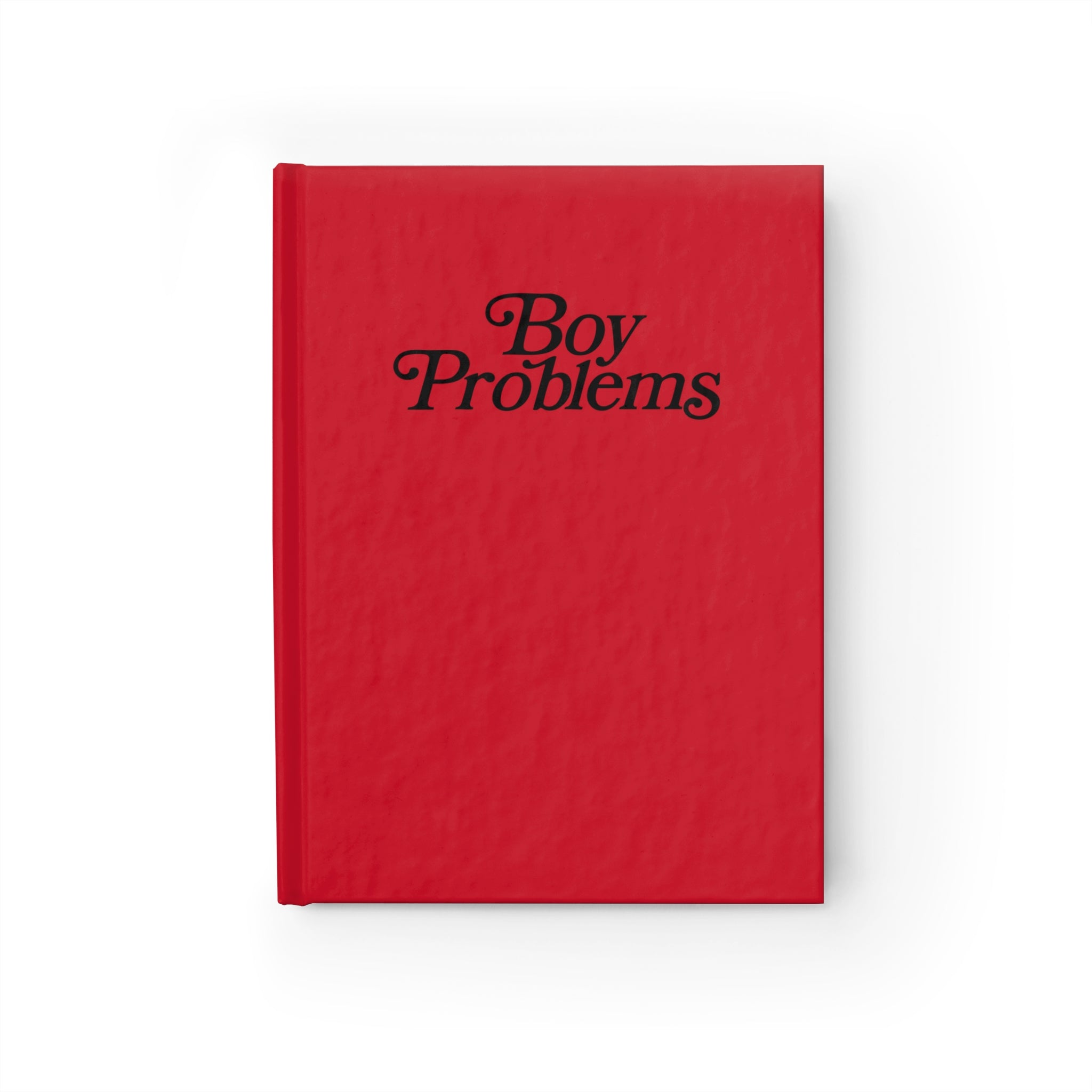 Boy Problems Red Hardcover Journal