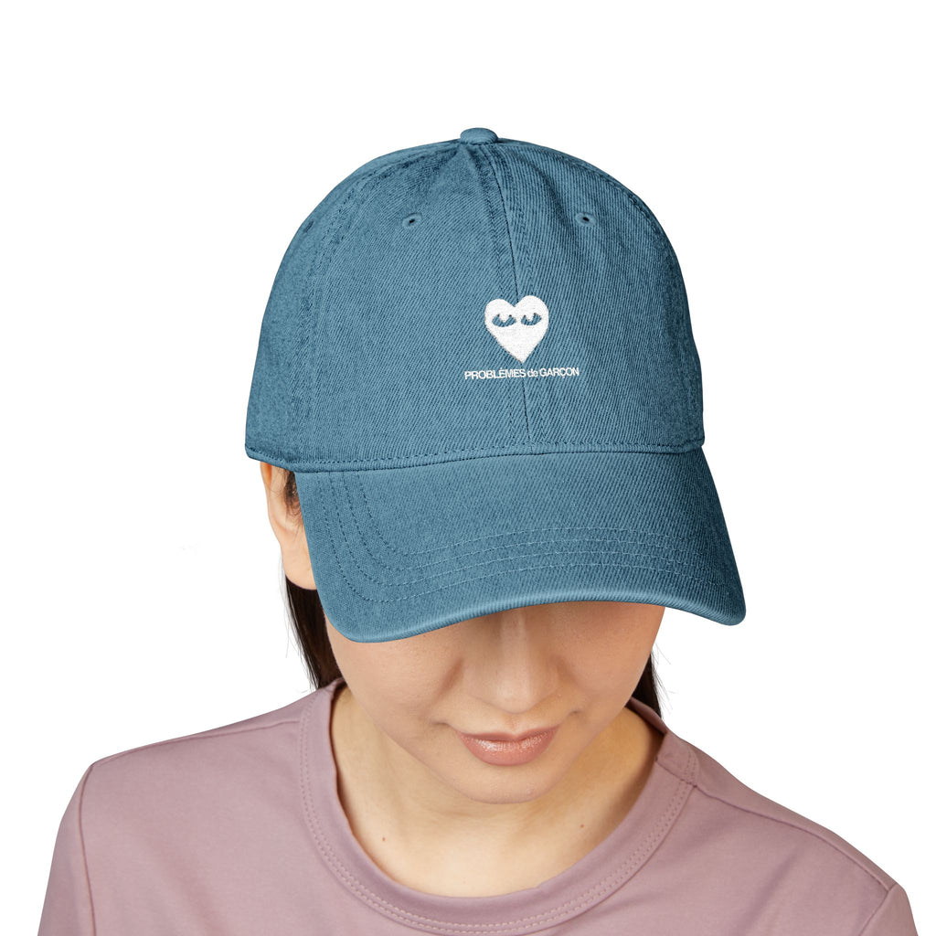 Embroidered Denim Baseball Cap